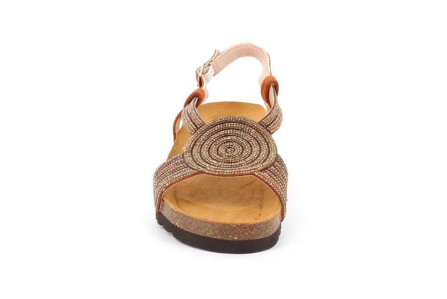 Sandalo HOLA con strass SB2287 - BRONZO | Grünland