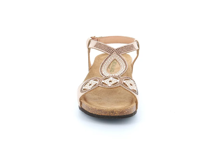 MEMI sandal with t-bar and rhinestones SB2881 - TAUPE | Grünland