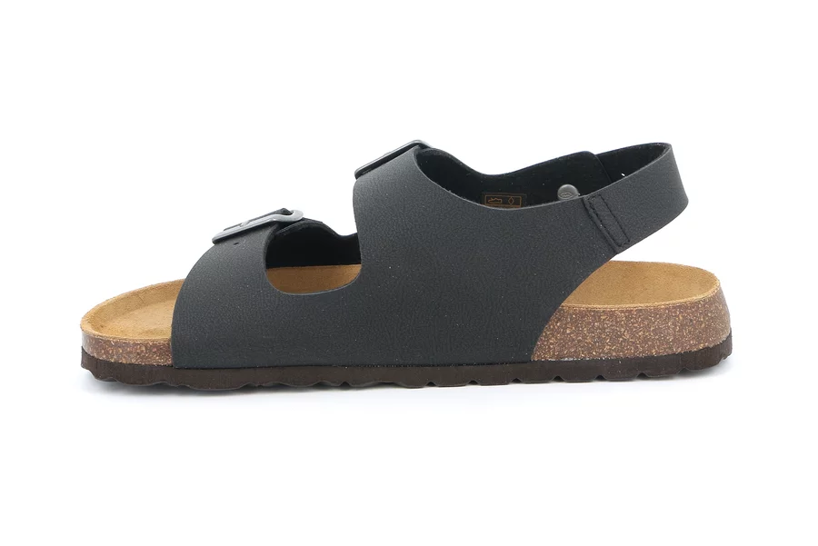 Sandal in Cork for Men | BOBO SB3645 - BLACK | Grünland