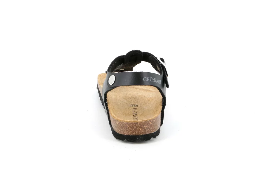 Flip flop sandal in recycled material | SARA SB4006 - BLACK | Grünland