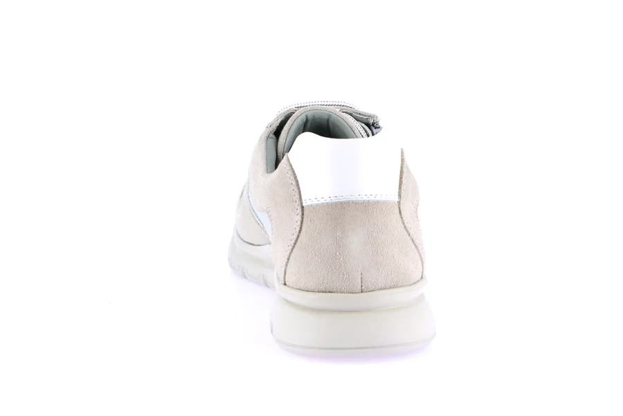 Leather and textile zip-up shoe | SKAP SC0795 - GREY | Grünland