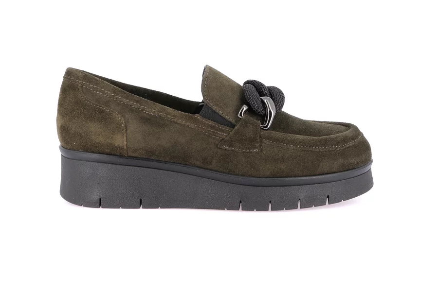 City suede moccasin | REXX SC2141 - OLIVA | Grünland