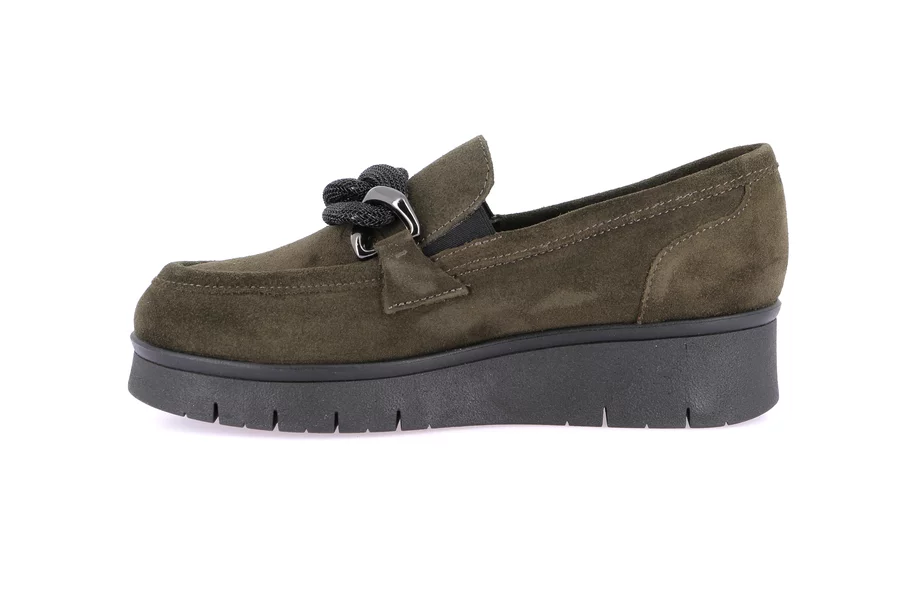 City suede moccasin | REXX SC2141 - OLIVA | Grünland