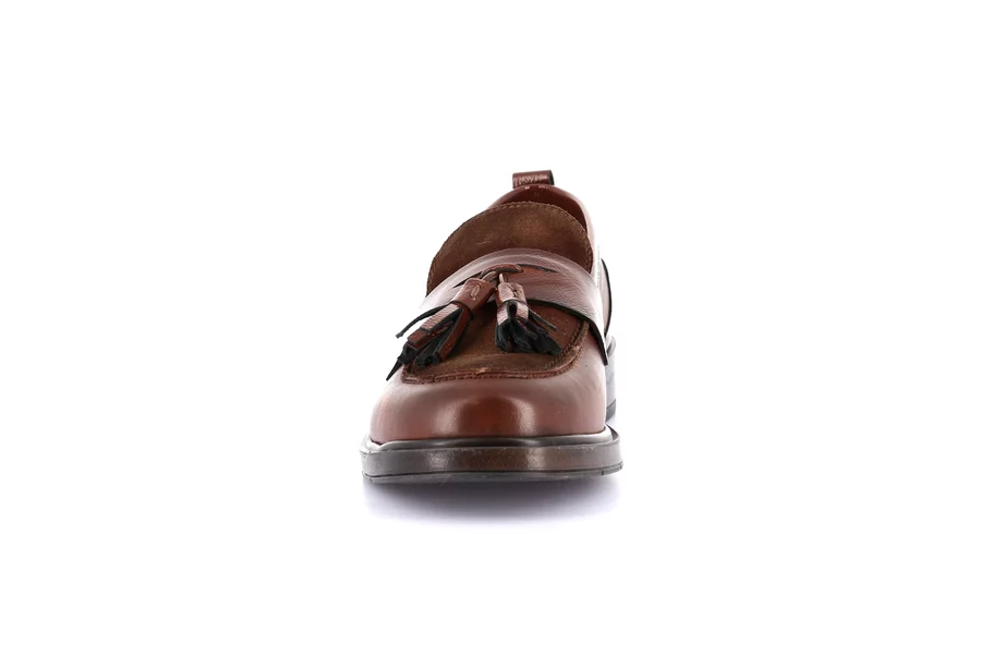 Women's moccasin in genuine leather | AFFE SC2143 - CUOIO | Grünland