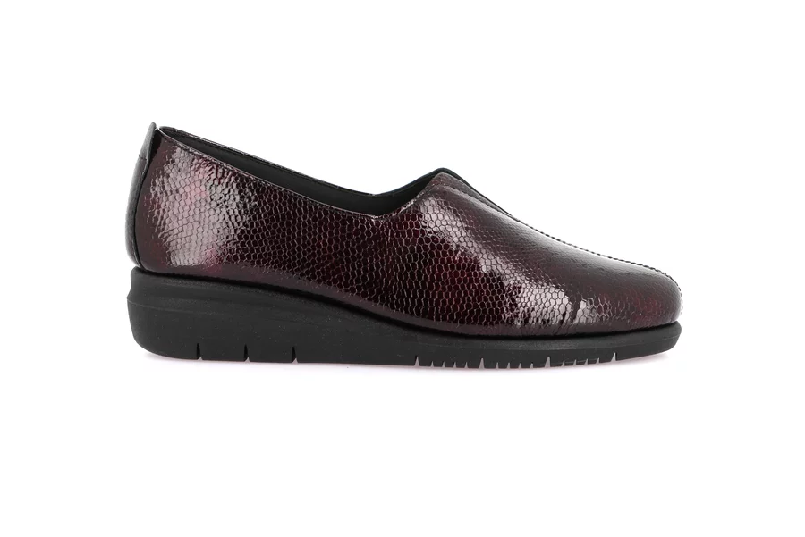 Comfort slip-on in patent leather SC2541 - BORDEAUX | Grünland