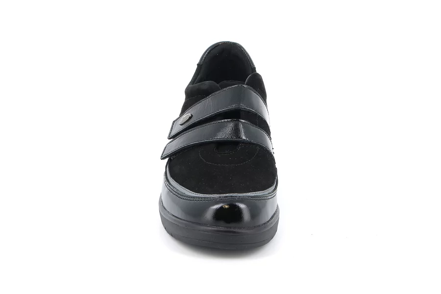 Comfort shoes with double hook-and-loop closure | NETA SC2869 - BLACK | Grünland