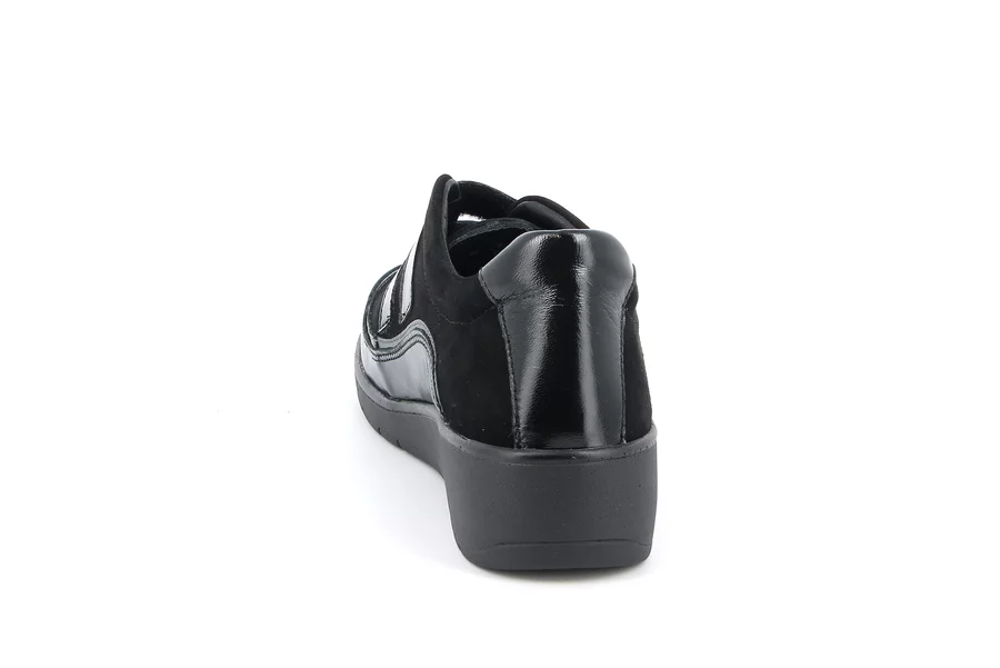Comfort shoes with double hook-and-loop closure | NETA SC2869 - BLACK | Grünland