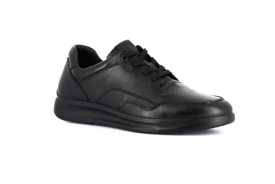 Lace-up in genuine leather | BONN SC2955 - BLACK | Grünland