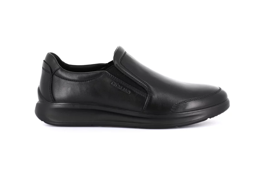 Men's leather slip-on SC2957 - BLACK | Grünland