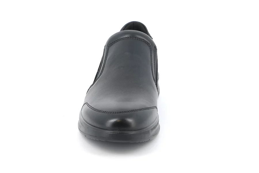 Men's leather slip-on SC2957 - BLACK | Grünland