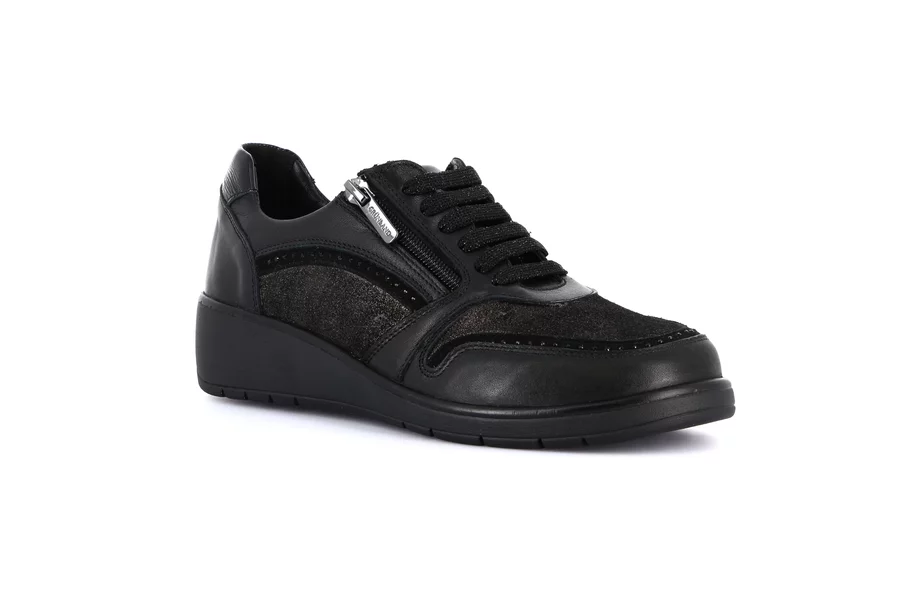 Sneaker Comfort | NETA SC4208 - BLACK | Grünland