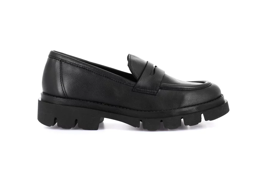 Mocassino in vera pelle | ROCE SC4318 - NERO | Grünland