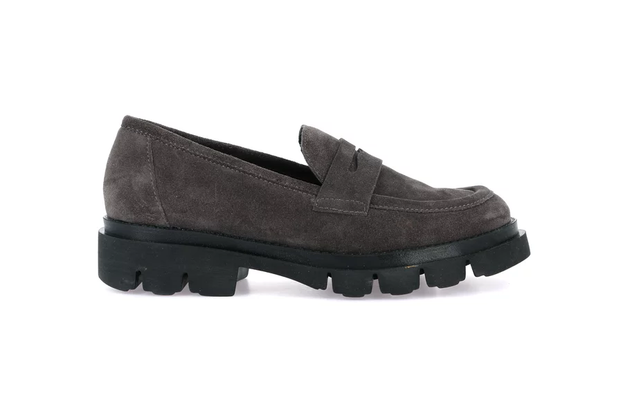 Moccasin in suede | ROCE SC4319 - FUMO | Grünland