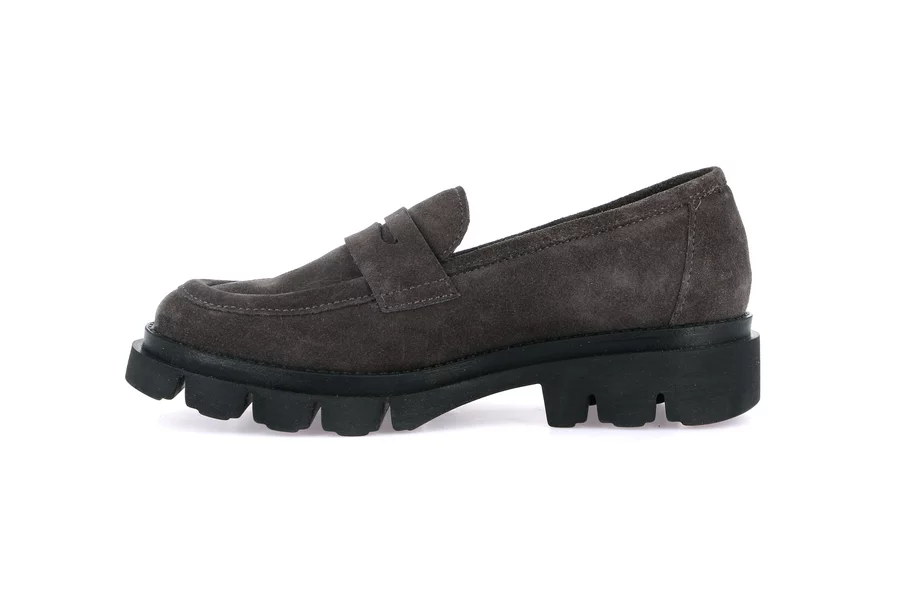 Moccasin in suede | ROCE SC4319 - FUMO | Grünland