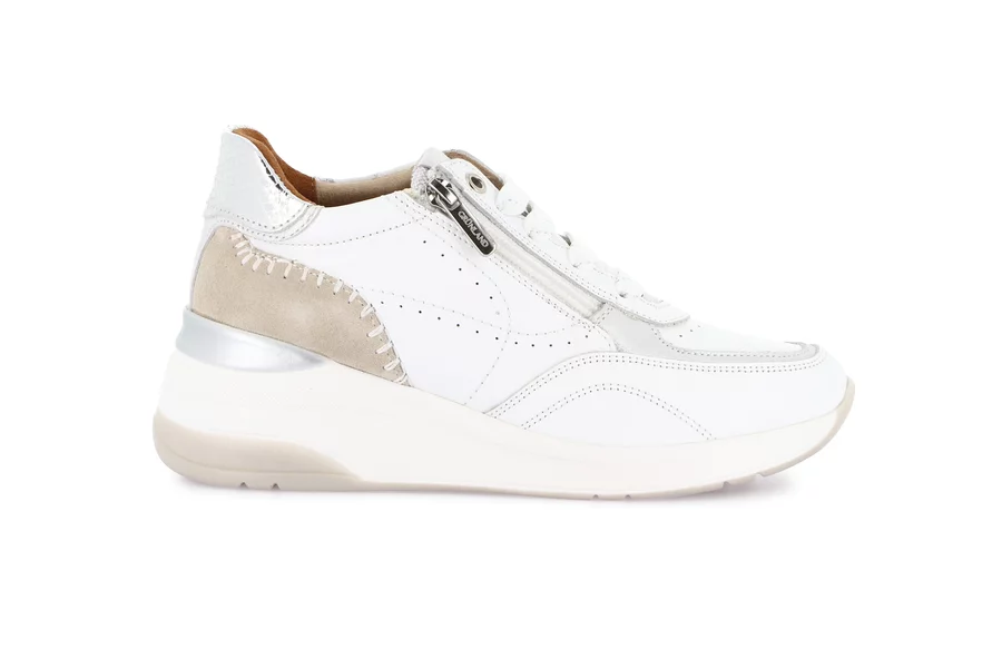 Sneaker with wedge | SIFI SC4629 - WHITE | Grünland