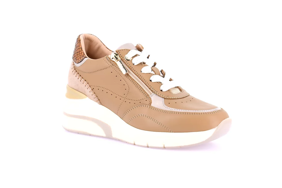 Sneaker con zeppa | SIFI SC4629 - CUOIO | Grünland