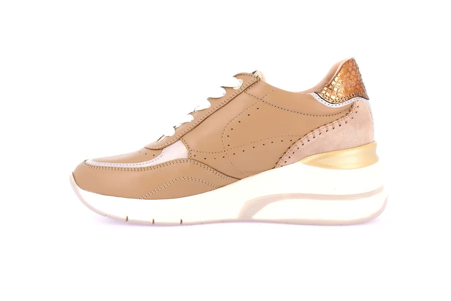 Sneaker con zeppa | SIFI SC4629 - CUOIO | Grünland