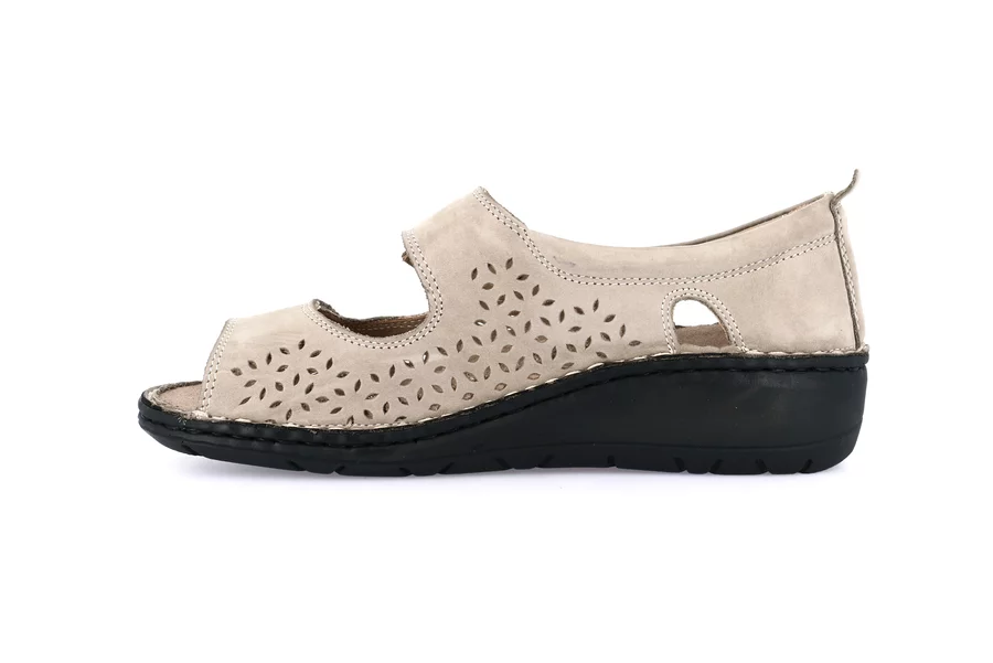 Offener Schuh mit doppeltem Klettverschluss | NILE SC4881 - CORDA | Grünland