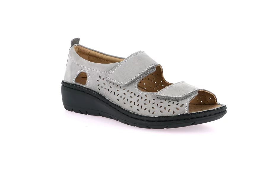 Open shoe with double velcro closure |NILE SC4881 - GREY | Grünland