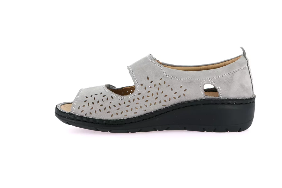 Open shoe with double velcro closure |NILE SC4881 - GREY | Grünland