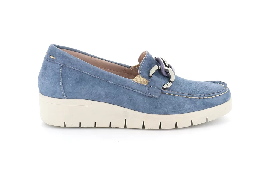 Suede slip on for Women | TAFA SC5221 - JEANS | Grünland