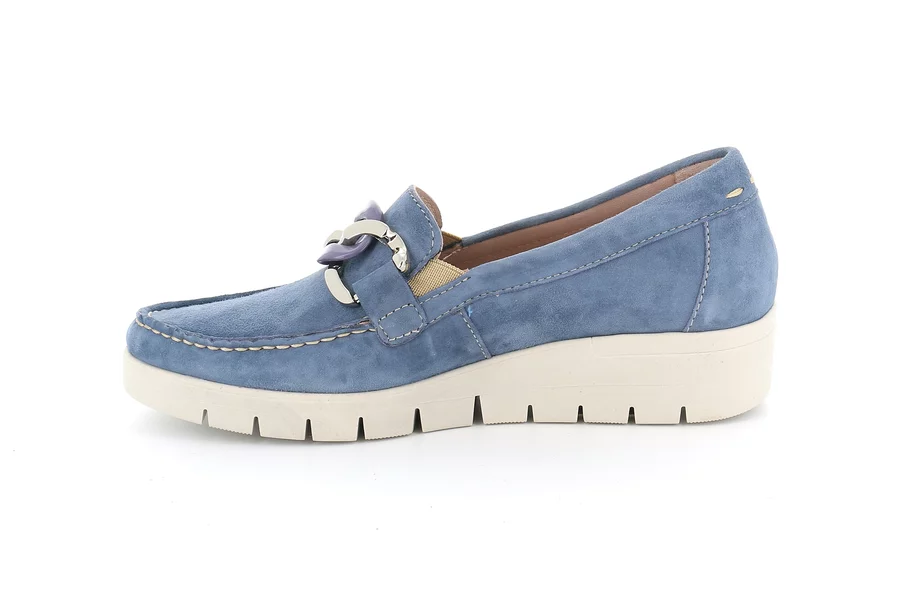 Suede slip on for Women | TAFA SC5221 - JEANS | Grünland