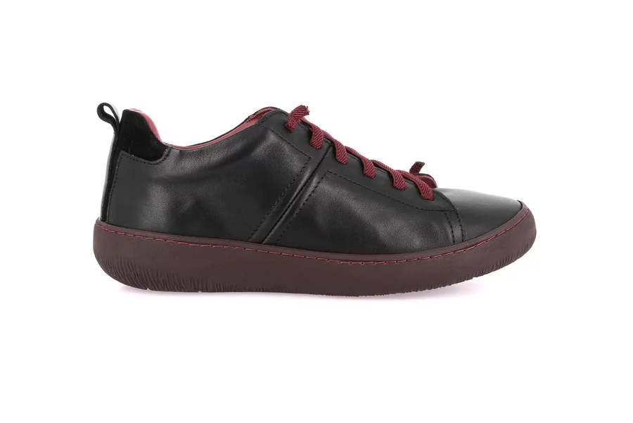 Urbaner Sneaker mit elastischen Schnürsenkeln | IMOD SC5609 - NERO-BORDO' | Grünland