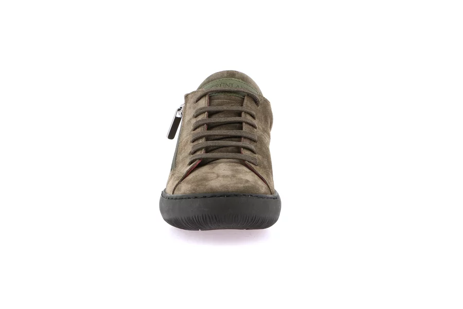 Sneaker in suede with side zip | IMOD SC5610 - OLIVA | Grünland