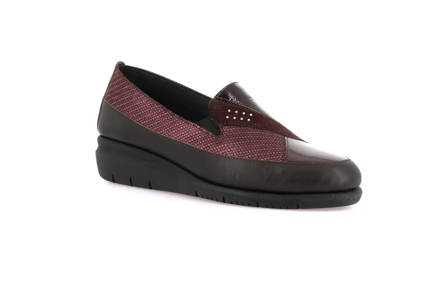 Leder-Loafer mit geometrischem Muster | RYSA