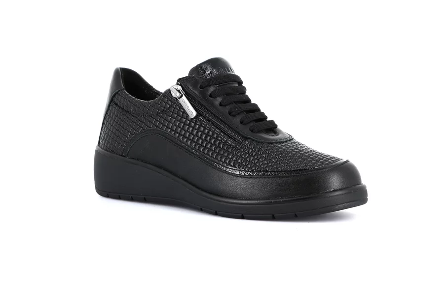 Komfort Sneaker | NETA SC6245 - SCHWARZ | Grünland