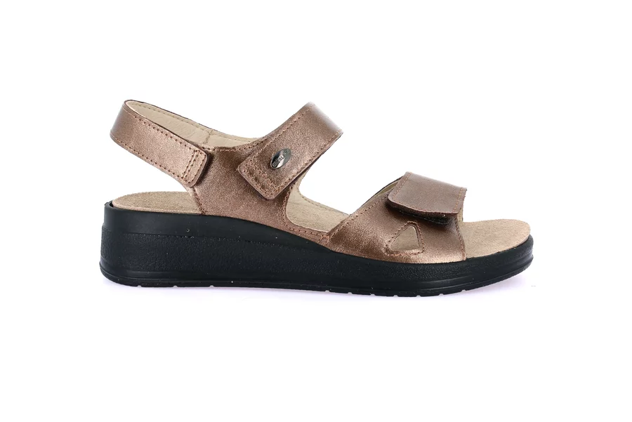 Sandalo comfort con leggera zeppa | DIDA SE0150 - BRONZO | Grünland
