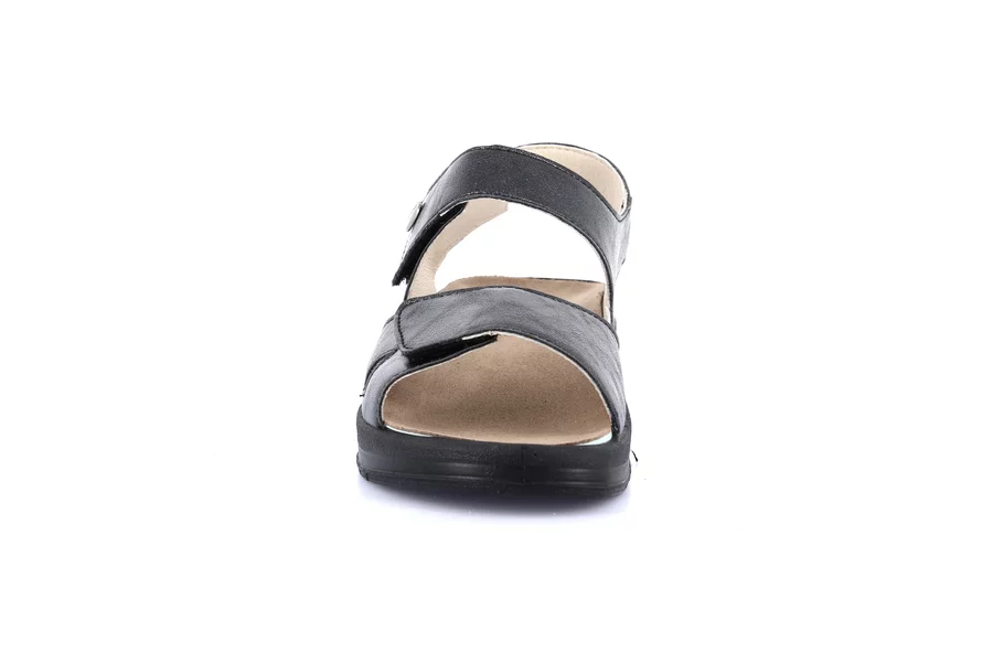 Sandalo comfort con leggera zeppa | DIDA SE0150 - NERO | Grünland
