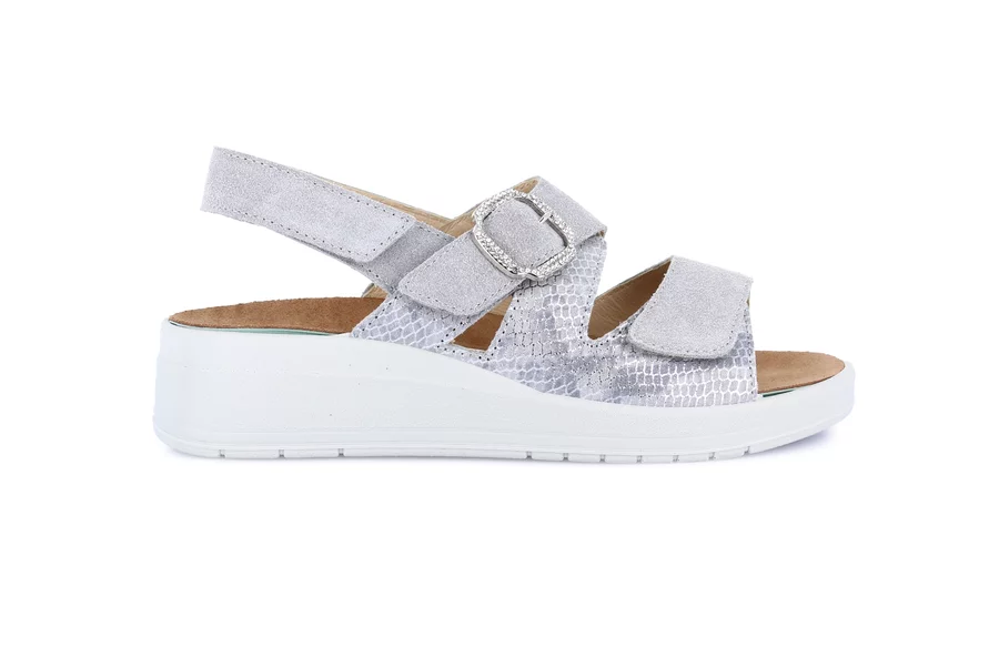 Sandalo comfort con leggera zeppa | DIDA SE0184 - GRIGIO | Grünland