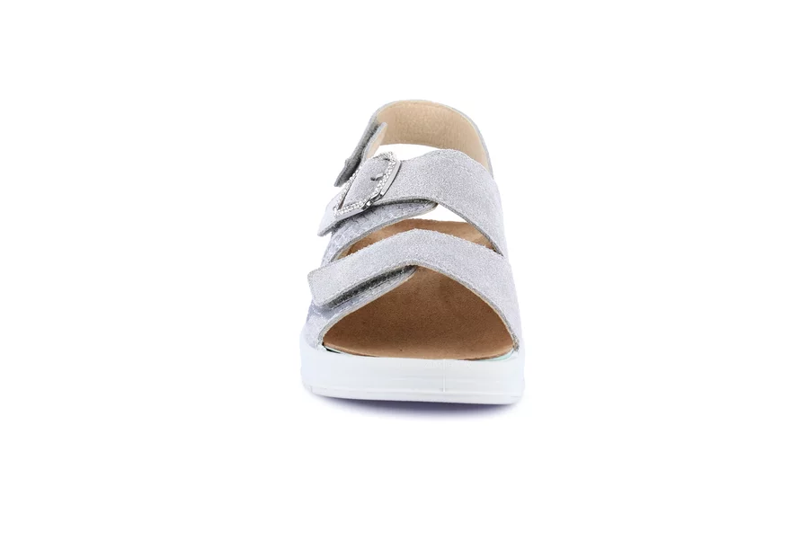 Sandalo comfort con leggera zeppa | DIDA SE0184 - GRIGIO | Grünland