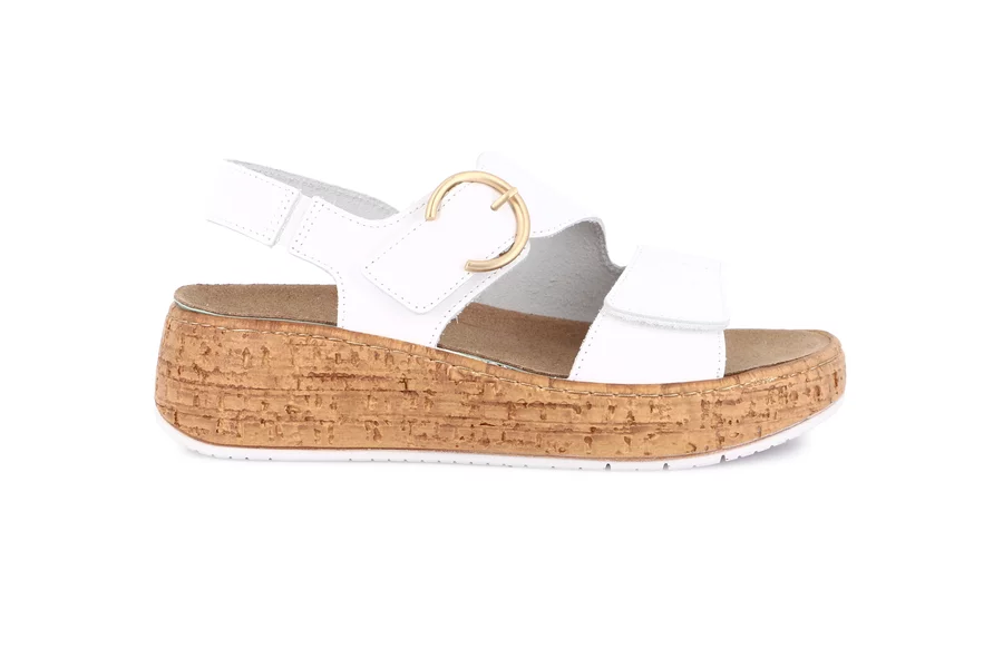 Sandalo doppia fascia regolabile | DAST SE0301 - BIANCO | Grünland