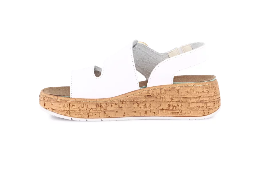 Sandalo doppia fascia regolabile | DAST SE0301 - BIANCO | Grünland
