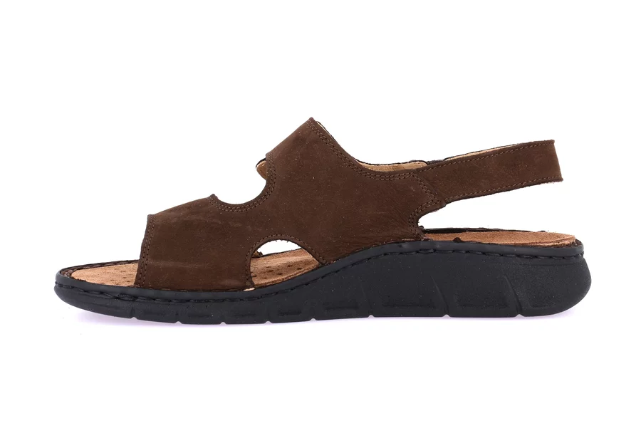 Sandal for man with triple hook-and-loop closure | LEPP SE0699 - MOGANO | Grünland