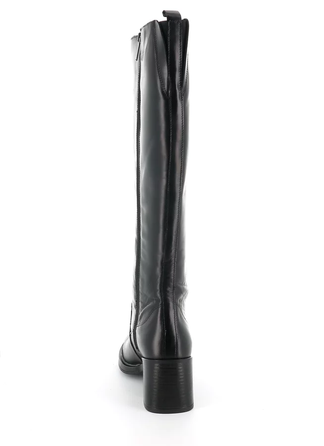 High leather boot with heel | ADIR ST0041 - BLACK | Grünland
